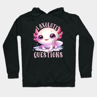 I Axolotl Questions Dispatcher Gift for 911 Thin Gold Line First Responders Hoodie